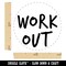 Work Out Fun Text Self-Inking Rubber Stamp for Stamping Crafting Planners